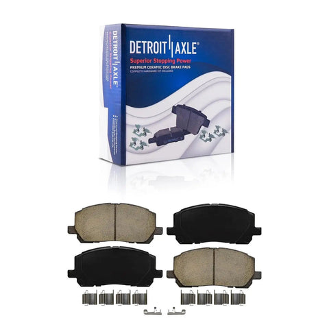 Heavy Duty 10-Piece Brake Kit For 2004 To 2007 Toyota Highlander With Rotors And Ceramic Pads To Handle Rough Roads And Stop On A Dime Like A Boss Without Breaking The Bank. Ceramic brake pads, hardware kit, box