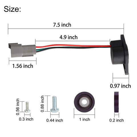 Boost Your Club Car IQ DS And Precedent 2004 Up 48V Electric Golf Cart With High Speed Magnet Speed Sensor size diagram