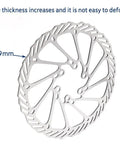 Close-up of 180mm Bike Disc Brake Rotors Set Of Two With 12 Screws For Most Road Mountain BMX Bikes showing 1.9mm thickness.