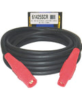Top Shelf Heavy Duty Cam Lock Extension Cord 400 Amp Max 600 Volt AC Workhorse Power Cable For Generator Hookups Construction Sites Black Pro Grade 25 ft black stage lighting cable with red connectors.