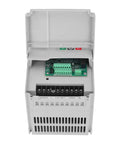 4KW Pro Grade Variable Frequency Drive VFD With Advanced Multi Stage Speed And Torque Control Motor Speed Controller For Single To Three Phase 220V 380V Applications Like Fans, Air Compressors, Pumps And Power Tools. gray plastic VFD enclosure with terminal block