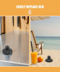 Heavy Duty 2 Pack Patio Umbrella End Cap Replacement Kit With Black Plastic Finial Caps And Secure Fasteners For Garden Parasols Plus Weatherproof Sturdy Easy Install Market Umbrella Tips on 16mm pole