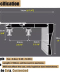 Heavy Duty Ceiling Curtain Track System With Smooth Silent Pulleys And Double Aluminum Runners Paired With A Slick Cornice Cover For Total Blackout and Effortless Home Setup specifications diagram