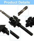 Heavy Duty Metal Hole Saw Arbor Kit With Hex Shank And Four Center Drill Bits Perfect For Rugged Drilling Jobs Without Breaking A Sweat Or Running To The Hardware Store Again, metal arbor close-up