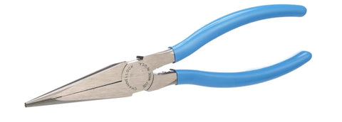8 Inch Long Nose Pliers For Precise Grips And Craftwork, Heavy Duty Pro Grade Tool With Ergonomic Blue Handle, Durable Steel Construction