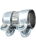 2 Inch Exhaust Clamp Kit Stainless Steel Muffler Clamp Universal Butt Joint Band Flange Connector Sleeve automotive use