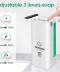 Touchless Rechargeable Soap Dispenser For Kitchen Sink And Bathroom, Hands Free Liquid Soap Pump With Infrared Sensor, adjustable levels