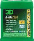 Green bottle of Extra Cut Cutting Compound For Deep Paint Correction Step 1 Heavy Duty Polish Removes Deep Scratches Oxidation And P100 Sanding Marks Body Shop Safe Low Dust Pro Detailer Formula Made In USA 1 Gallon, front view with label details.