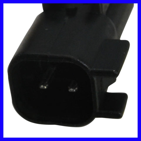 Close-up of a black connector plug from a Front Left And Right Wheel Bearing And Hub Assembly Kit Two Piece Direct Fit Replacement For 06 08 Dodge Ram 1500 Regular Cab With 4 Wheel ABS 06 08 Ram 1500 Crew Cab And 2009 Ram 1500.
