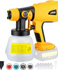 Heavy Duty Cordless Paint Sprayer With Variable Spray Settings And Four Copper Tips For Smooth Wall Fence And Cabinet Coating Jobs That Deliver Crisp Edges And Hassle Free Cleanup For Any Weekend Warrior, detailed view with smart controls and nozzle tips.