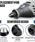 Pro Grade All Metal 3 Jaw Keyless Quick Change Rotary Tool Chuck Set 0.8 To 3.2Mm Brass Collet Kit features and design view