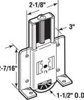Heavy Duty Stamped Steel Wardrobe Door Roller For Cox Doors Nylon Wheel Mirror Compatible with dimensions 2-1/8" x 3". Easy install.