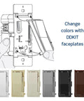 Decora Smart Dimmer Switch Companion For Multi-Location Dimming Not For Stand-Alone Use Remote Wall Control From Any Room Works With Primary Decora Dimmers 120 277VAC 60Hz White Ivory Light Almond with color faceplate options.