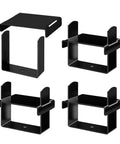 Heavy Duty 4 Pcs Stainless Steel Leaf Spring Clamp Kit For Cars Trucks, 2.5 Inch Wide Repair Clip To Lock And Stabilize Suspension Systems, black finish, four clamps