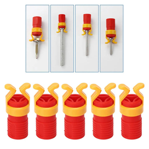 Hand Screw Clamps Set 10 Pack For Woodworking And DIYers ABS Screw Holder Gripper For Bit Holding Workholding Bench Use Secure Small Parts Positioning Compact Fixing Tool Kit For Woodworkers, red and yellow ABS