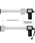 JLDQ-11 Linear Actuator Motor for Electric Sofa Lift Chair and Power Recliner Replacement, showing 333mm stroke and 156mm install size.