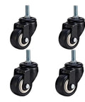 4 Pack Heavy Duty Wheel Casters for Office Chairs and Furniture, Locking Swivel Casters in Black, perfect for carts and dollies