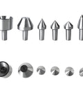 Mt3 Medium Duty Live Center Set 3MT Morse Taper Revolving Center With High Carbon Steel Construction Interchangeable Tips 7 Pieces Kit