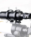 60mm Guide Scope with Helical Focuser for Pro Grade Astrophotography Finder Included, mounted on telescope for night sky imaging