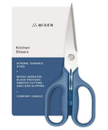 Heavy Duty Kitchen Shears For Everyday Chores, Pro Grade Stainless Steel Scissors For Meat, Herbs And Veggies, Ambidextrous Comfort Handle, Easy Clean Design, Durable Blue Kitchen Must Have, blue handle on package
