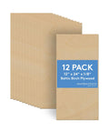 Top Shelf Baltic Birch Plywood Sheets Pack Of Twelve Three Millimeter One Eighth By Twelve By Twenty Four displayed flat.