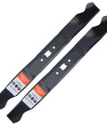 Two black Beefed-Up Mower Blades For Troy-Bilt 21 Inch Deck Lawn Tractors And Walk Behind Mowers TB110 TB130 TB210 Replacement Mulching