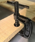 Heavy Duty 1 Inch C Clamp Set Cast Iron Built Tough With 0.8 Inch Throat And Rust Resistant Finish Two Pack clamping wood