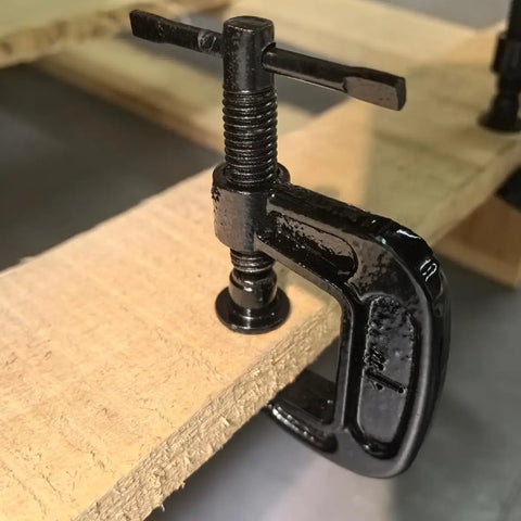 Heavy Duty 1 Inch C Clamp Set Cast Iron Built Tough With 0.8 Inch Throat And Rust Resistant Finish Two Pack clamping wood