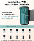 Anti-Theft Video Doorbell Mount No-Drill Install For Homes, Apartments, And Businesses Tamper-Proof Anti-Pry Bracket dimensions