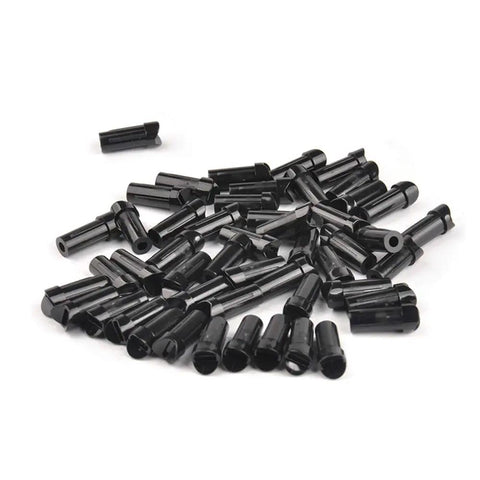 50 Pack Half Moon Plastic Arrow Nocks For 7.6mm ID Crossbow Bolts Replacement Nocks For Target Practice And Hunting Durable Black Arrow Tails