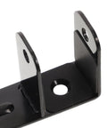 Close-up of a heavy duty iron rear seat armrest bracket for golf cart, showing mount holes and support frame design.