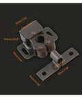Sturddy Double Ball Roller Catches For Kitchen Cabinets 10 Pack Self Locking Spring Hinge Latches heavy duty latch with measurements shown.