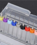 Pro Grade Mini Tungsten Steel Drill Bits Set for PCB Circuit Board, 10 Pieces, 0.3 to 1.2 mm sizes in case