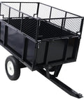 Beefed Up 2 In 1 Dumping System ATV Trailer Steel Dump Cart Heavy Duty Tow Behind Cart For Tractors ATV UTV Lawn Mowers