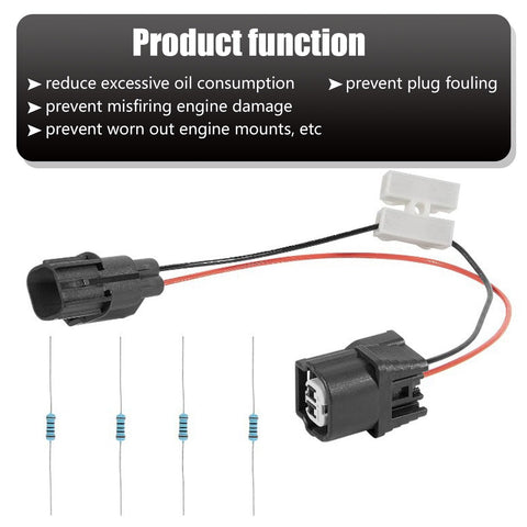 VCM Control Module Wiring Harness Plug Kit With Four Resistors For 3.5L V6 Engines Includes 68 Ohm 82 Ohm 100 Ohm And 120 Ohm Four Button Connector