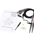 60MHz Oscilloscope Probe Kit With X1 And X10 Attenuation Switch, 123cm Lead Length, Hook Tips, Ground Leads, and User Manual