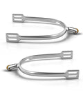 Lightweight Zinc Alloy Dressage Spurs With 20mm Neck And Rotatable Rowel for jumping and eventing, view of smooth design