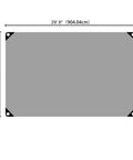 Heavy Duty 20x30 Ft Waterproof Tarp With Eyelets Reversible Tear Resistant Shade Canopy measurements diagram