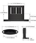 Super Slick 2 Pack Sliding Barn Door Floor Guide With Heavy Duty Aluminum Track Rollers dimensions showing size and design for smooth installation.