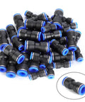 Premium Pneumatic Straight Push Connect Fittings Kit For Air Line Quick Hose Repair With High Pressure Resistance And Simple Tool-Free Installation Saving Time On Industrial Automation And Heavy Duty Setup Projects, black 6-12mm connectors