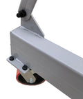 Close-up of the frame of the Beefed Up Heavy Duty Gantry Crane 2000 Lb Portable Lift With Trolley Hoist And Rigging Kit.