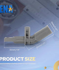 Front Left Abs Wheel Speed Sensor Compatible With Audi And Volkswagen Models shown with dimensions for easy installation.