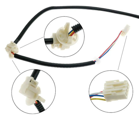 Plug And Play Whirlpool Washer Lid Lock Switch Assembly And Strike Kit, 4 Wire Switch detailing connections and bezels