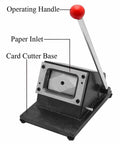 Rugged All Metal Manual PVC Card Die Cutter For Desktop Card Cutting With A Steel Blade And Round Corner Pro Grade Hand Pressure Cutter