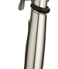 Fury RV Handheld Shower With 5 Spray Settings, Pressure-Boost Tech, rubber grip, brushed nickel finish shown from side