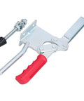Ergonomic Horizontal Toggle Clamp Hold Down Fixture For Cabinets And Woodworking, Non Slip Handle, Easy Install With Screws in red