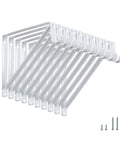 Built Tough Closet Rod Brackets And Shelf Supports 10 Pack Heavy Duty Steel Mounts with sleek white finish, includes screws for setup.