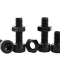 Durable M2 To M6 Black Carbon Steel Hex Socket Fastener Set With Screws Bolts And Nuts Metric Threaded Hex Hardware Kit Built To Last For DIY Projects Cabinets Machinery And Auto Repairs, black hex bolts and nut