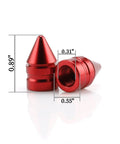 4 Pack Aluminum Alloy Tire Valve Caps For Cars Trucks SUVs And Motorcycles Red Universal Dustproof Valve Stem Caps With Rubber Gasket