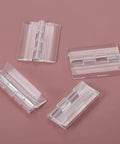 Set Of Four Clear Acrylic Folding Hinges 45x35mm Mini Hinge Hardware For Furniture Cabinets and more
